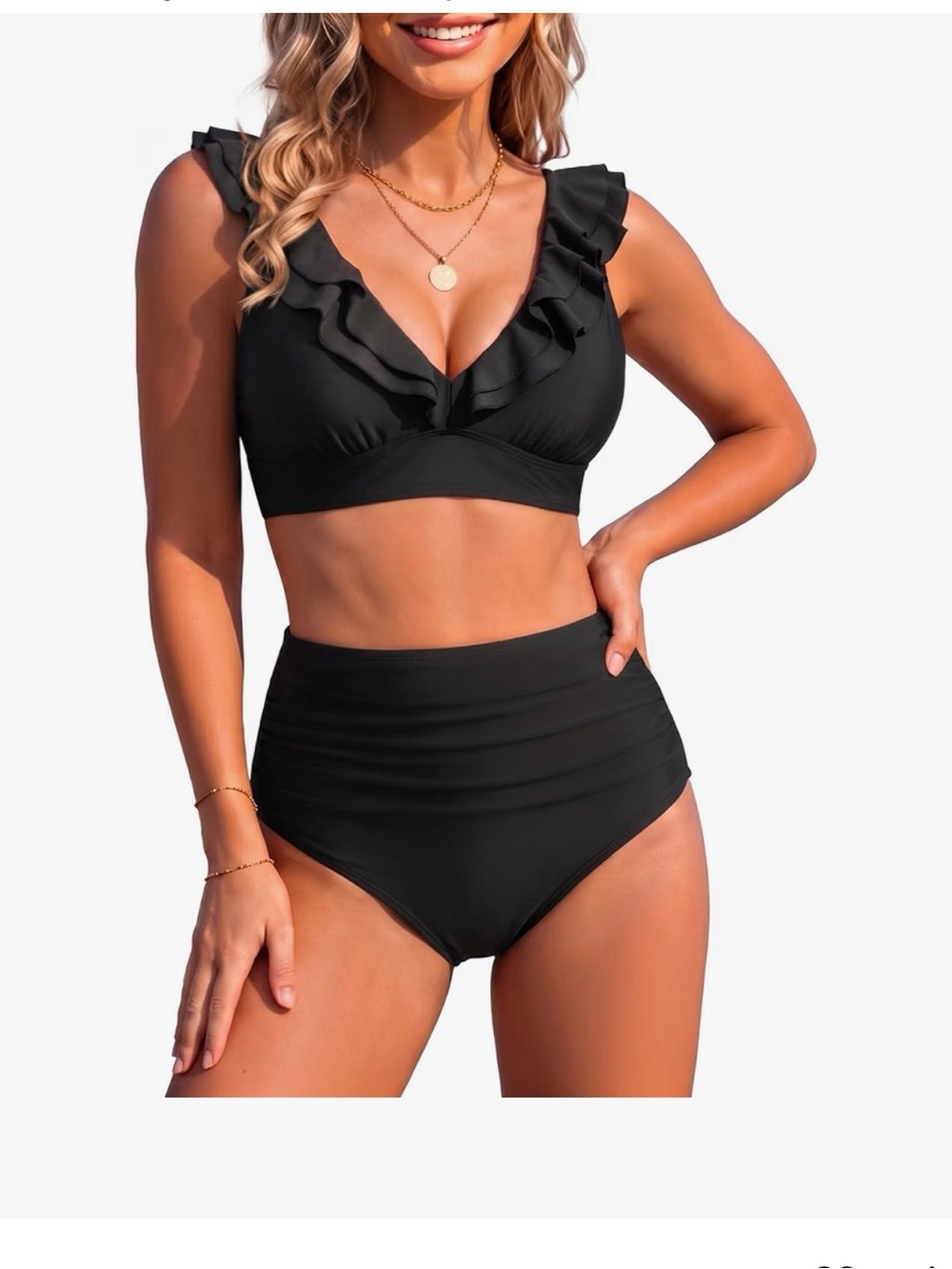 Gently Used Tempt Me High Waisted Bikini Set Two Piece Tummy Control
Swimsuit